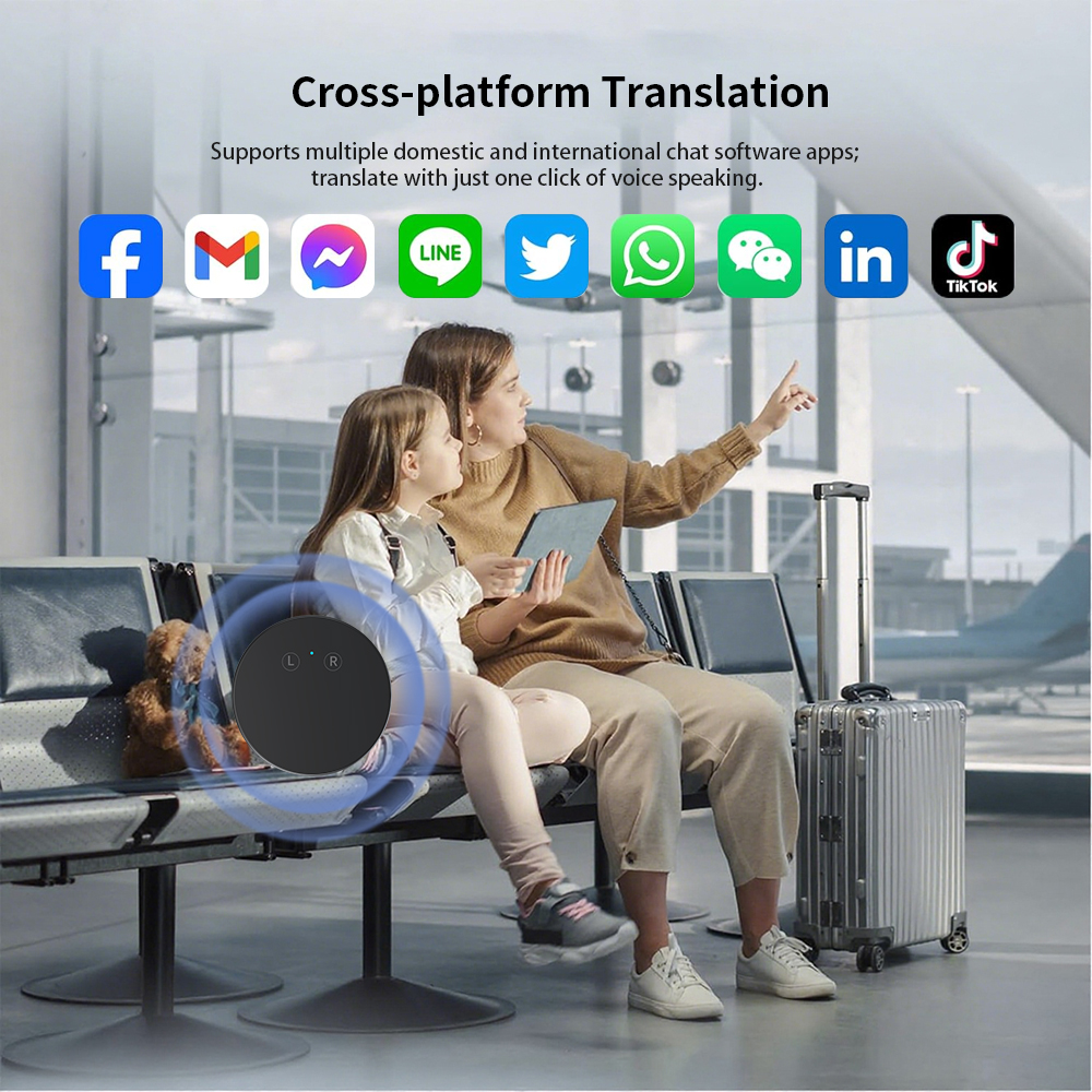 FOF 3-in-1 AI Smart Translator & Recorder, Cross-Platform Voice Translator for Chat Apps, Simultaneous Interpreter, Wearable Audio Recording Badge for Business & Travel A01 - Image 8