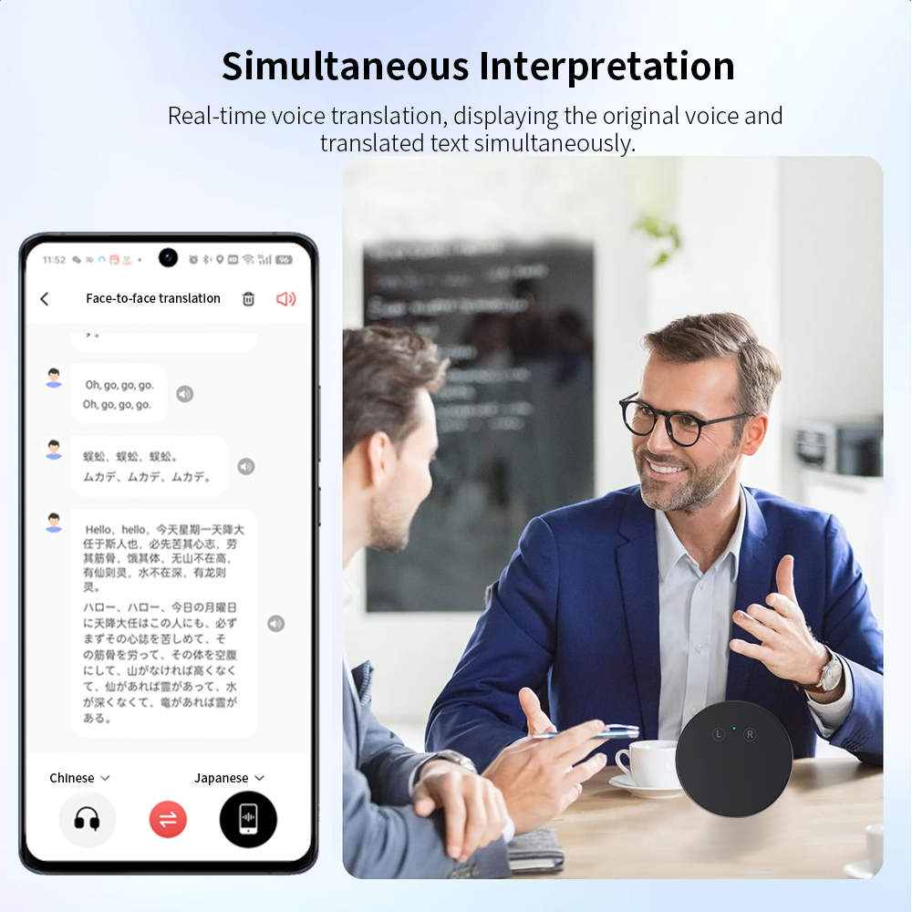 FOF 3-in-1 AI Smart Translator & Recorder, Cross-Platform Voice Translator for Chat Apps, Simultaneous Interpreter, Wearable Audio Recording Badge for Business & Travel A01 - Image 9