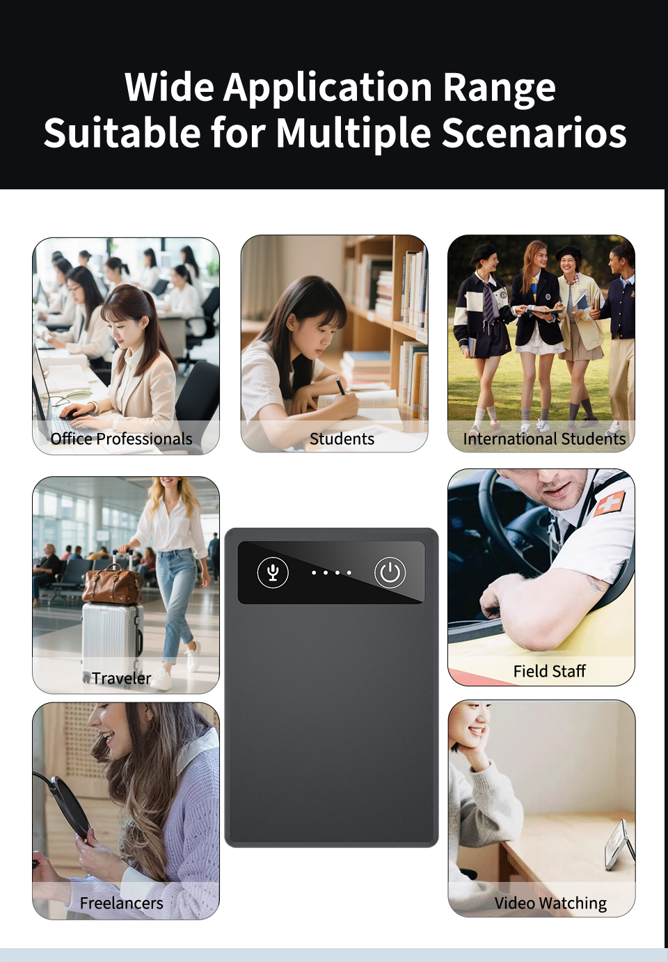 FOF Magnetic Slim Card AI Smart Voice Recorder, Ultra-Thin Voice-to-Text Audio Recorder with AI Assistant, Auto Transcription, Text Extraction & Mind Mapping for Meetings, Lectures, Interviews A03 - Image 8