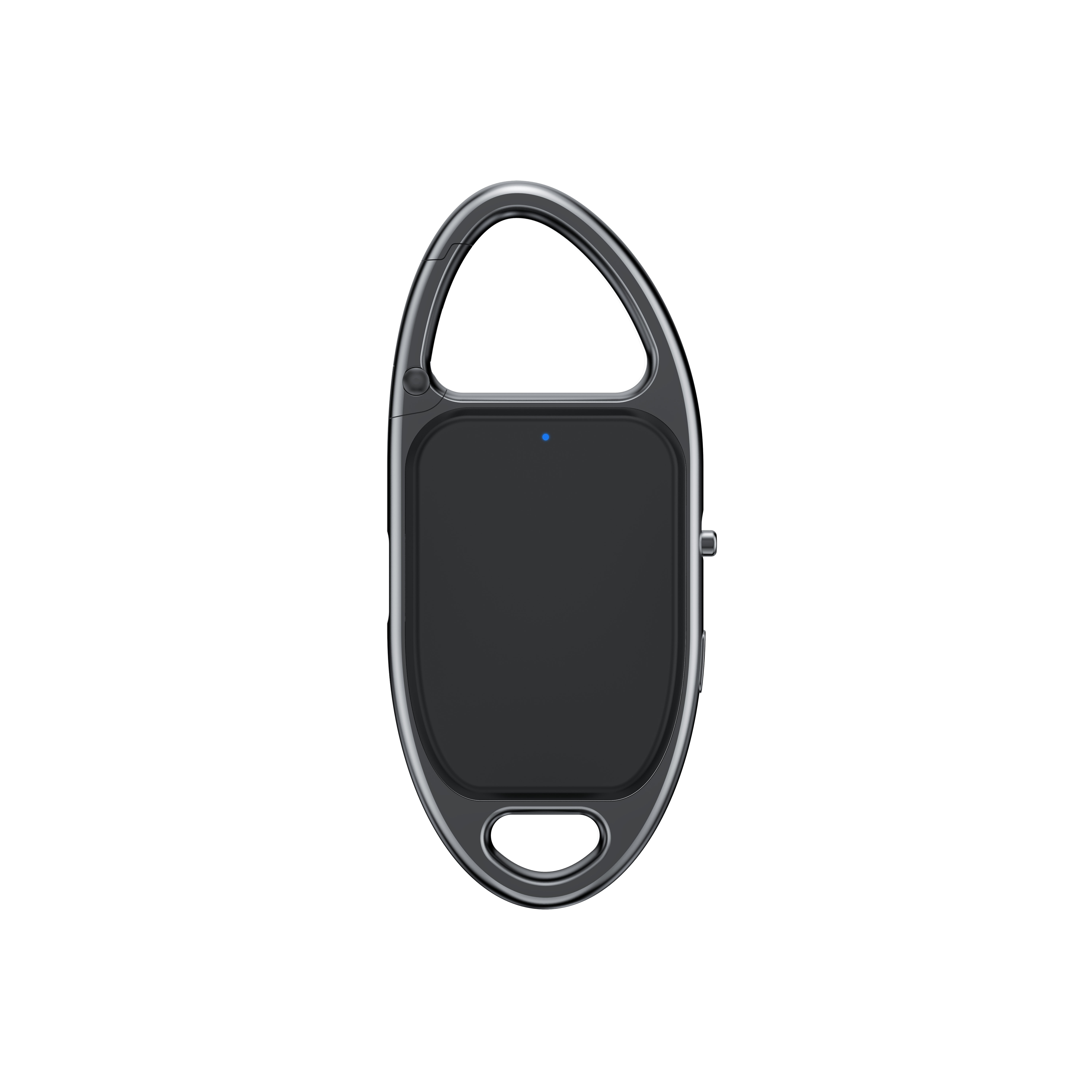 FOF Portable Carabiner AI Smart Voice Recorder, Clip-on Audio Voice-to-Text Recorder with AI Translation, Wearable Meeting & Lecture Recording Device for Outdoor, Travel, Business A04