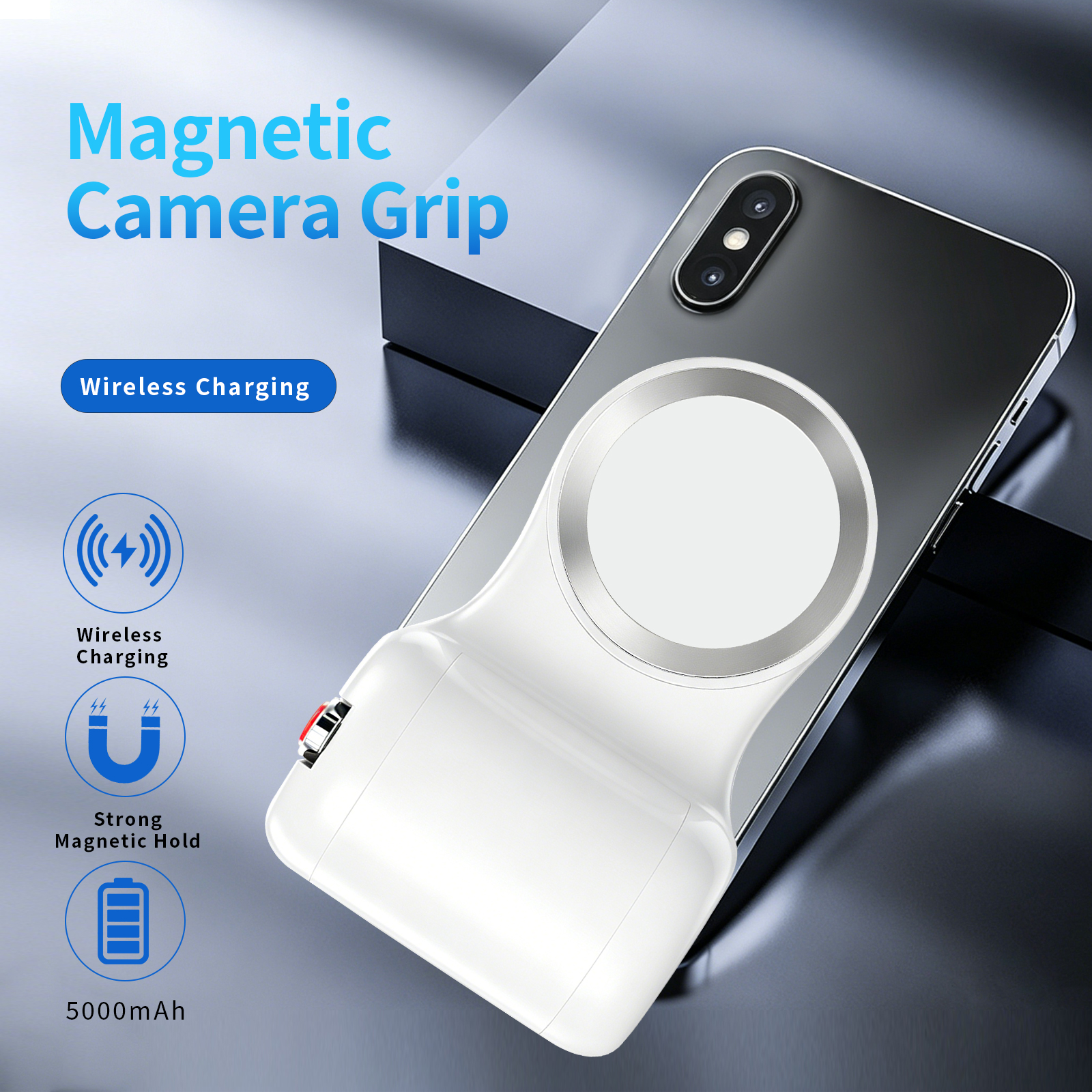 FOF Portable Camera Controller for Mobile Phone Photography, Bluetooth Remote Control for Focus and Shutter, Wireless Power Replenishment, Ideal for Travel and Vlog Shooting - Image 3