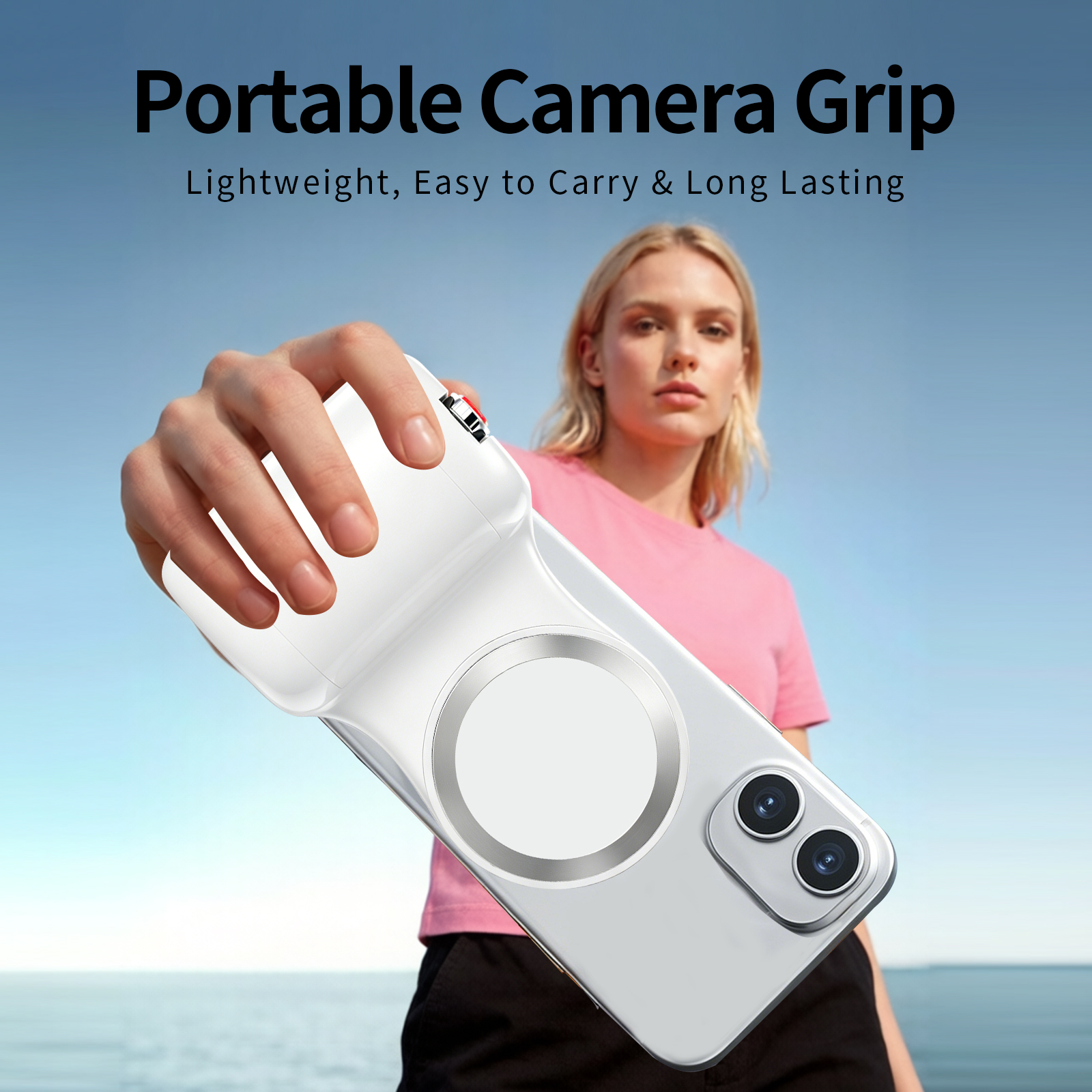 FOF Portable Camera Controller for Mobile Phone Photography, Bluetooth Remote Control for Focus and Shutter, Wireless Power Replenishment, Ideal for Travel and Vlog Shooting - Image 4